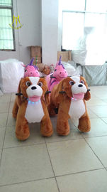 Hansel factory price motorized plush riding animals toy horse on 4 wheels proveedor