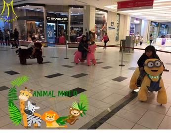Hansel shopping mall electric mountable animal plush ride coin operated children rides car proveedor