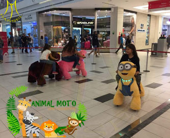 Hansel shopping mall electric mountable animal plush ride coin operated children rides car proveedor