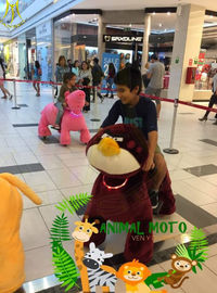 Hansel  zoo park animal walking plush battery motorized plush animal for amusement park proveedor