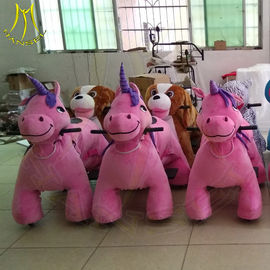 Hansel amusement park hot selling kids electric ride on plush animals proveedor