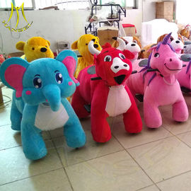 Hansel amusement park walking stuffed electric animal car for children proveedor