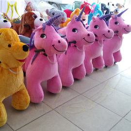 Hansel amusement park walking stuffed electric animal car for children proveedor