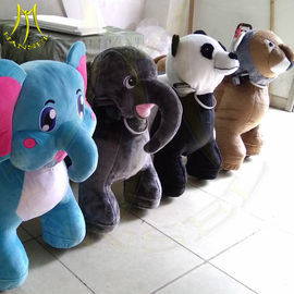 Hansel amusement park walking stuffed electric animal car for children proveedor