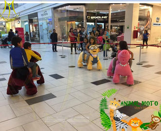 Hansel coin operated  plush animal mountables riding dinosaur toys for shopping mall proveedor