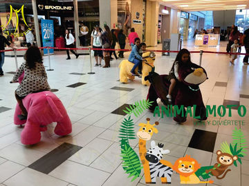 Hansel  shopping mall animal cars battery operated plush animals scooters for family ride proveedor