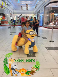 Hansel coin operated  plush animal mountables riding dinosaur toys for shopping mall proveedor