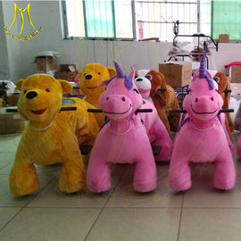 Hansel amusement games stuffed electric battery operated ride on animals proveedor