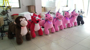 Hansel electric indoor playground games motorized plush riding animal proveedor