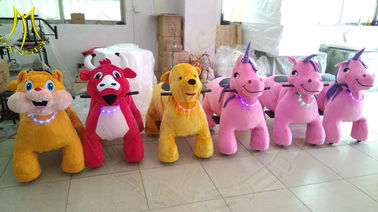 Hansel electric indoor playground games motorized plush riding animal proveedor