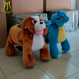 Hansel  coin operated walking electric ride on plush toys stuffed animals on wheels proveedor