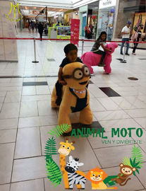Hansel Christmas amusement park mall plush electronic kid riding animals with coins proveedor