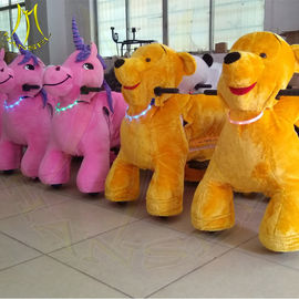 Hansel amusement games children plush battery operated electric ride on animals proveedor