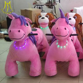 Hansel amusement park games electric walking zoo plush stuffed animals ride proveedor