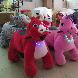 Hansel hot selling entertainment walking electric plush stuffed animals ride proveedor