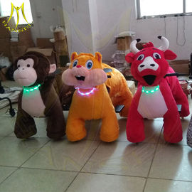 Hansel hot selling entertainment walking electric plush stuffed animals ride proveedor