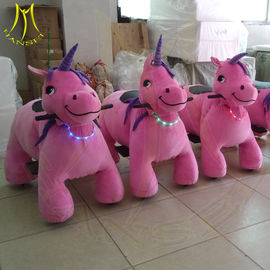 Hansel hot selling electric stuffed coin operated mountable animal rides proveedor