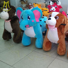 Hansel hot selling children games stuffed ride on plush motorized animals proveedor