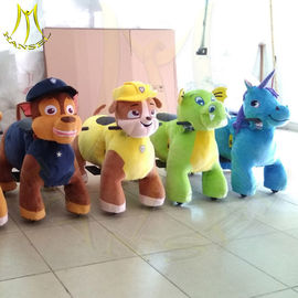 Hansel plush toys stuffed animals on wheels plush animal electric rides proveedor