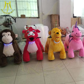 Hansel amusement park children plush battery operated ride on plush animals proveedor
