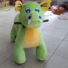 Hansel best selling coin operated toys plush motorized animals dinosaur  ride proveedor
