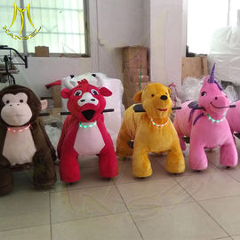 Hansel amusement park walking plush animal horse electric scooter proveedor