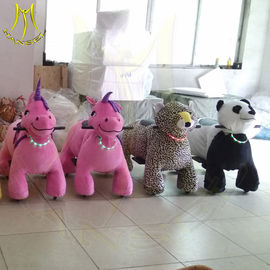 Hansel amusement park walking plush animal horse electric scooter proveedor