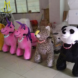 Hansel amusement park plush walking electric animal car for children proveedor