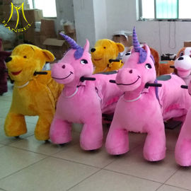 Hansel  safari kids horse battery plush electrical animal toy car for mall proveedor