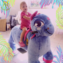 Hansel coin operated kiddy ride on stuffed walking animal rides proveedor