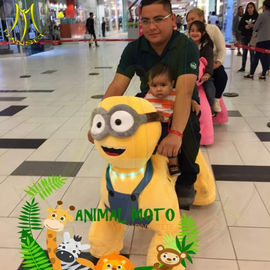 Hansel amusement park walking coin operated motorized plush animals proveedor