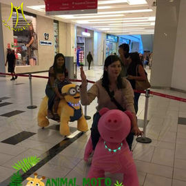 Hansel hot selling amusement park electric plush motorized animals for mall proveedor