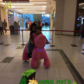 Hansel hot selling amusement park electric plush motorized animals for mall proveedor