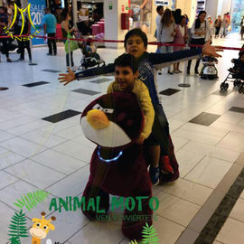 Hansel hot selling amusement park electric plush motorized animals for mall proveedor