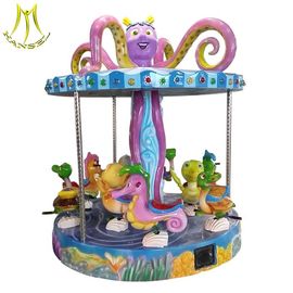 Hansel large electronic fiberglass flower carousel ride for kids proveedor