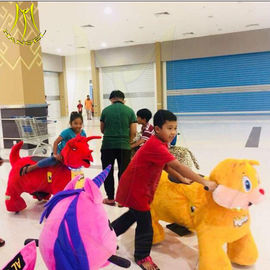 Hansel amusement park electric kids stuffed motorized plush animal proveedor