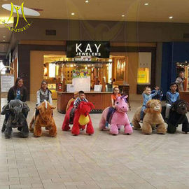 Hansel amusement park games stuffed kiddywalking animal rides for mall proveedor