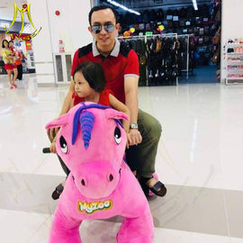 Hansel amusement park moving stuffed electric ride on animals for park proveedor