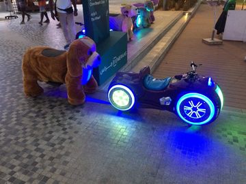 Hansel  high quality plush furry toy for mall rideable animal with non coin proveedor