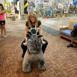 Hansel amusement  moving stuffed mountable riding animals for park proveedor