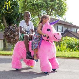 Hansel coin operated indoor rides walking plush electric animal scooters proveedor
