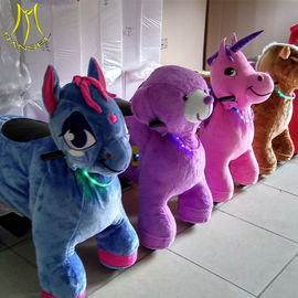 Hansel plush walking animal rideable stuffed horse kids rider for shopping mall proveedor