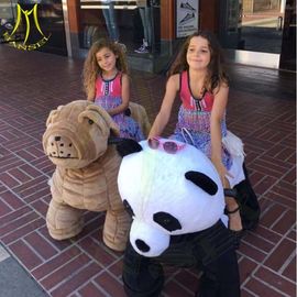 Hansel plush animal design electric kids entertainment plush animal rides proveedor