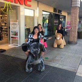 Hansel happy rides on animal entertainment motorized plush riding animals proveedor