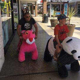 Hansel shopping mall 150KG bearing motorized plush riding animals proveedor