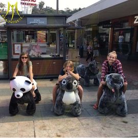 Hansel shopping mall 150KG bearing motorized plush riding animals proveedor