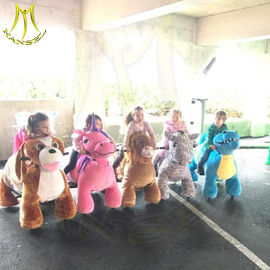 Hansel amusement park games electronic plush motorized riding animals proveedor