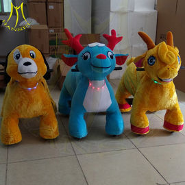 Hansel mall coin electric stuffed kiddy ride on plush motorized riding animals proveedor