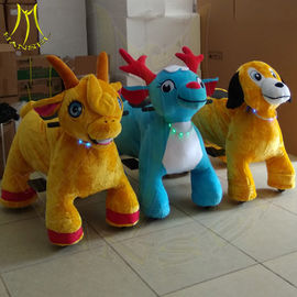 Hansel amusement guangzhou coin operated plush electric walking animal rides proveedor