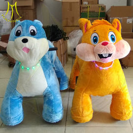 Hansel amusement walking coin operated motorized plush riding animals proveedor
